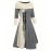 Color Block Tie Front Dress, Casual Boat Neck Long Sleeve Dress, Women's Clothing