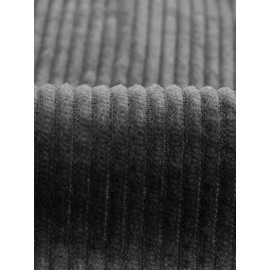 Ribbed Button Front Wide Leg Pants, Casual High Waist Pants, Women's Clothing